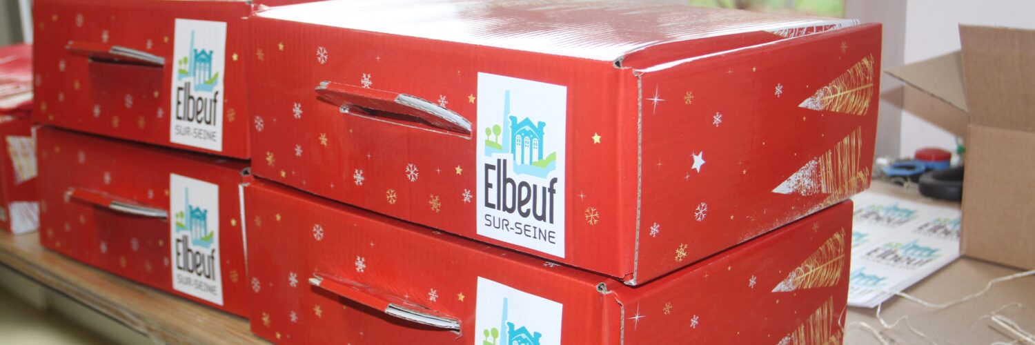 ©VilleElbeuf-colis Colis des ainés confectionnés à l'ESAT du Champ Fleuri