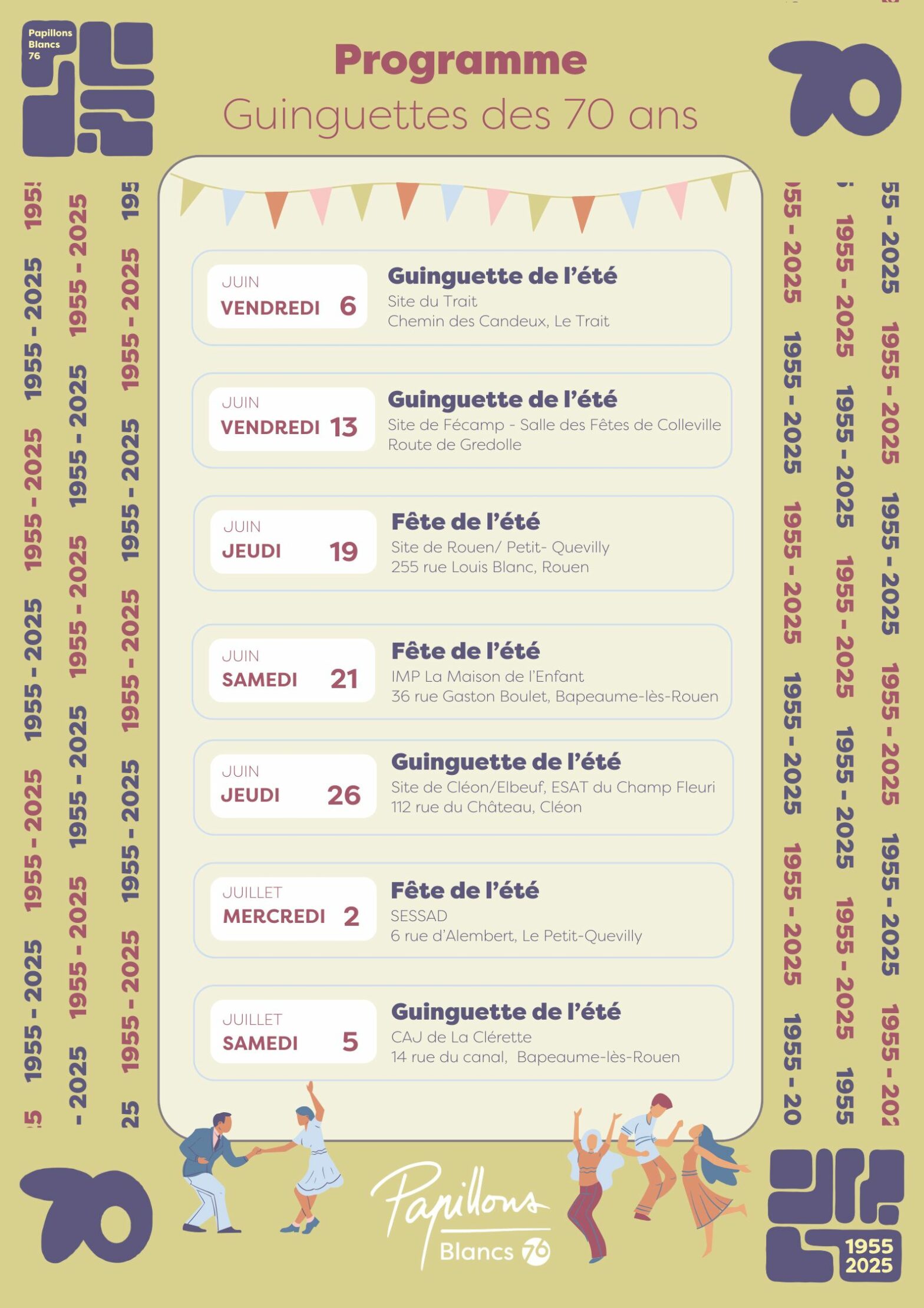 Programme des f&ecirc;tes de l'&eacute;t&eacute; 2025