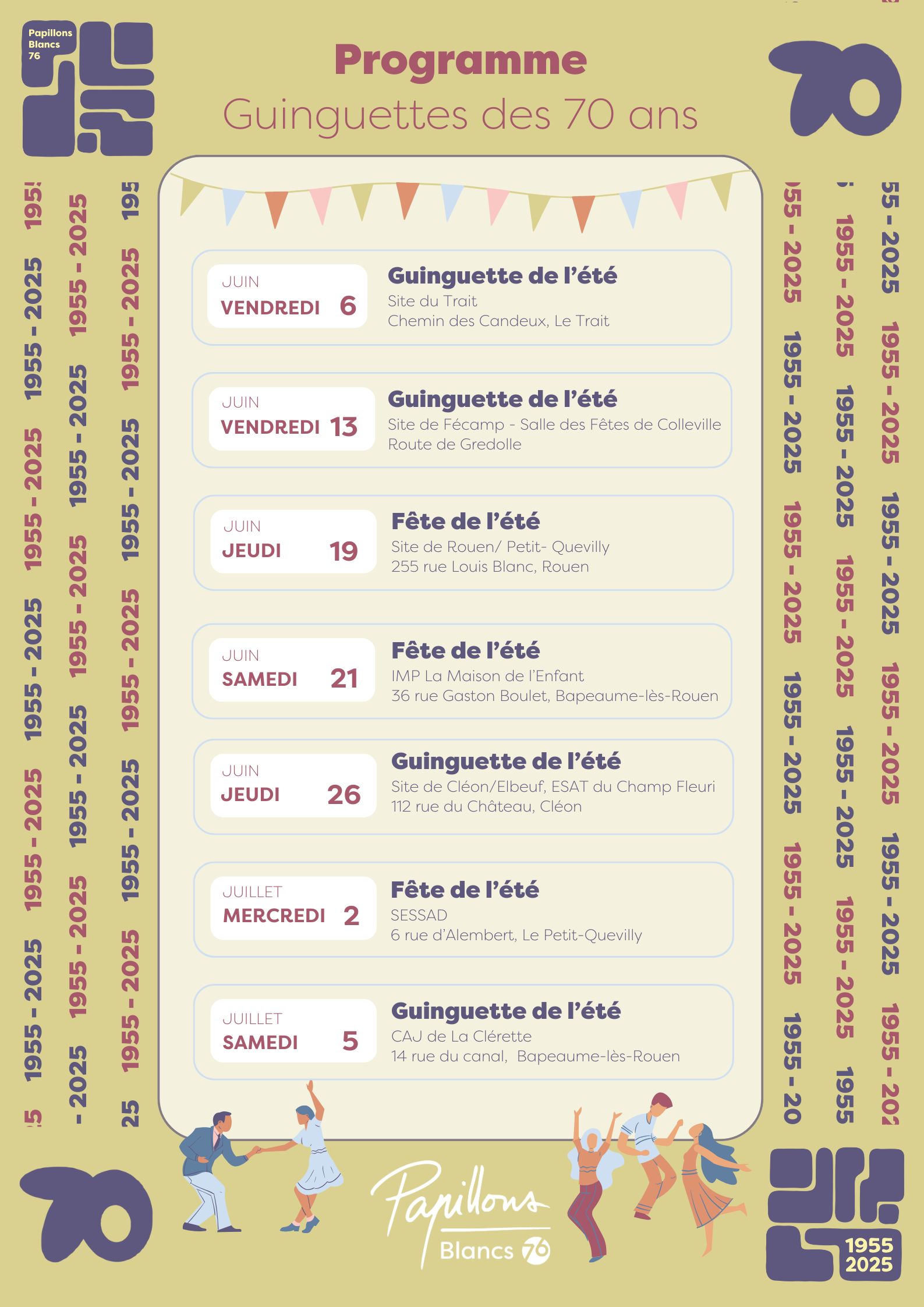 Programme des fêtes de l'été 2025
